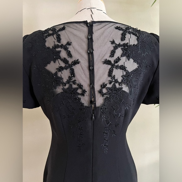 Maggie London Petites Black Dress With Lace Detail  | Size 4 - Picture 7 of 15